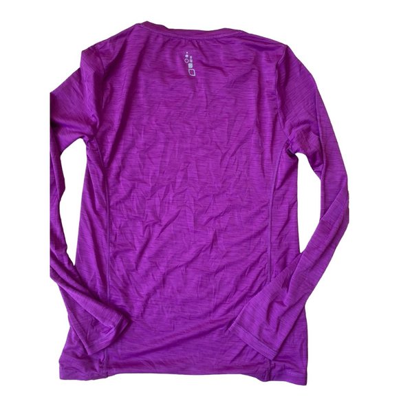 Hind Womens Layering Top Small Purple Long Sleeve Athletic Running Athleisure - Picture 2 of 6